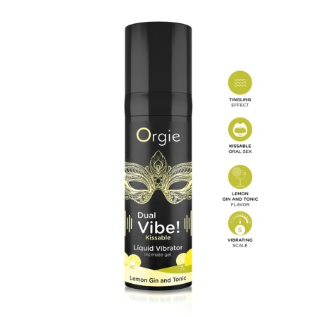 Dual Vibe! Kissable Liquid Vibrating Lemon Gin And Tonic - 2