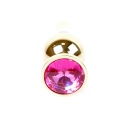 Biżuteria analna Jewellery Gold Pink - anatomiczny korek ze stali nierdzewnej, 9,5 cm x 3 cm - 1