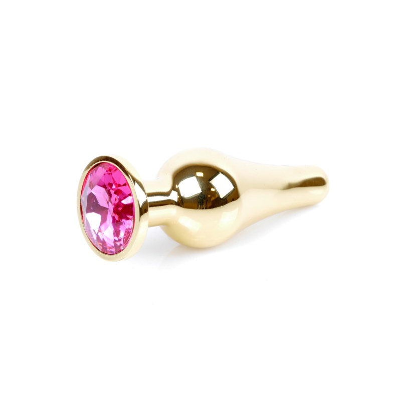 Biżuteria analna Jewellery Gold Pink - anatomiczny korek ze stali nierdzewnej, 9,5 cm x 3 cm - 6