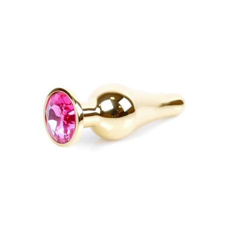 Biżuteria analna Jewellery Gold Pink - anatomiczny korek ze stali nierdzewnej, 9,5 cm x 3 cm - 6
