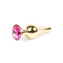 Biżuteria analna Jewellery Gold Pink - anatomiczny korek ze stali nierdzewnej, 9,5 cm x 3 cm - 6