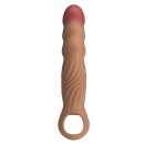 Wibrująca nakładka na penisa Vibrating Penis Sleeve Extender z pierścieniem na jądra - 27 cm - 5
