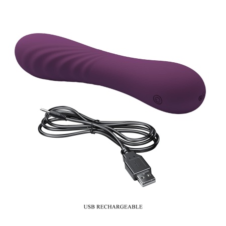 Wibrator AlexisRose Purple - 10 trybów wibracji, zakrzywiony kształt, długość 15 cm - 7