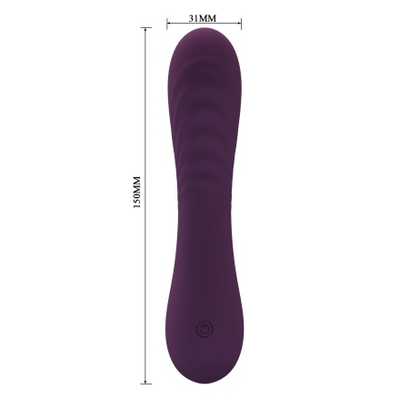 Wibrator AlexisRose Purple - 10 trybów wibracji, zakrzywiony kształt, długość 15 cm - 8