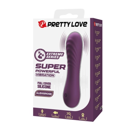 Wibrator AlexisRose Purple - 10 trybów wibracji, zakrzywiony kształt, długość 15 cm - 9