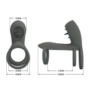 Pierścień erekcyjny Master Ring z wibrującym języczkiem o średnicy 5 cm - 3