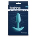 Wibrujący korek analny Techno Trance Blue z aplikacją i 9 funkcjami wibracji, długość insercyjna 9,3 cm - 1
