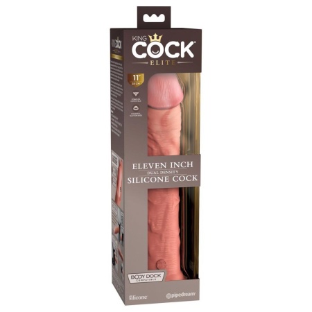 KCE 11 Dual Density Cock Light – dildo silikonowy z podwójną gęstością i przyssawką, 29,5 cm - 1