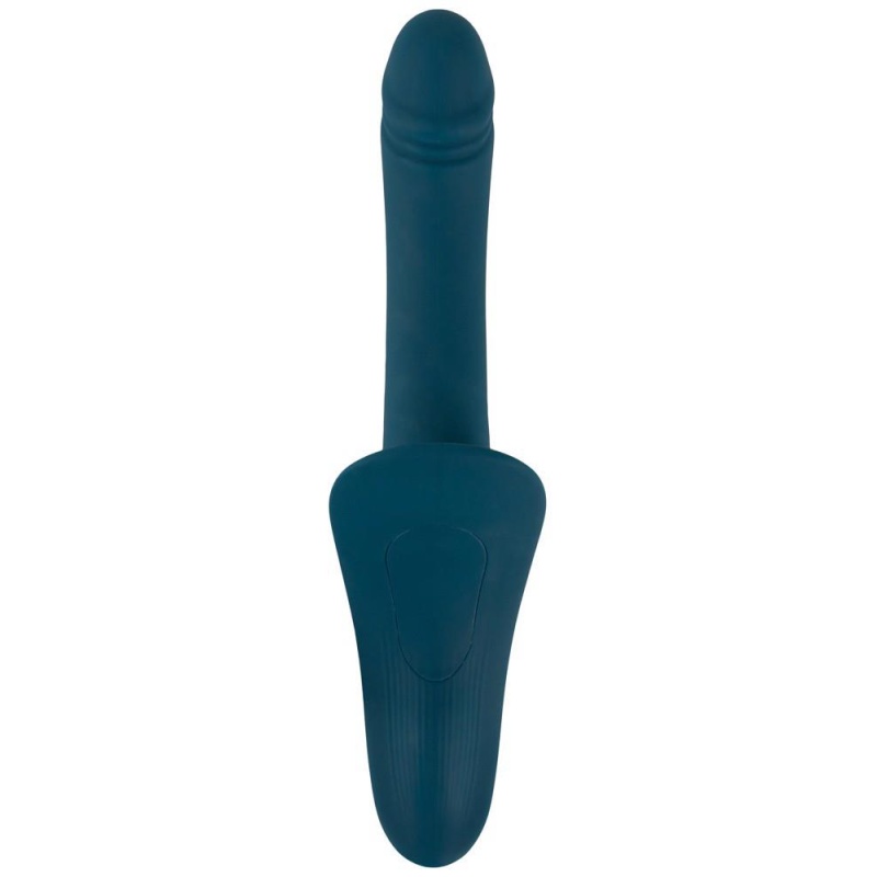 Strap-On z wibratorem zdalnie sterowanym Your Strap-On RC Vibrator Blue - 2 silniki, 7 trybów, 25,5 cm - 5