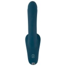 Strap-On z wibratorem zdalnie sterowanym Your Strap-On RC Vibrator Blue - 2 silniki, 7 trybów, 25,5 cm - 7