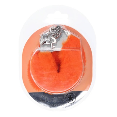 Heavy-duty Fluffy Handcuffs - Orange - 1 2