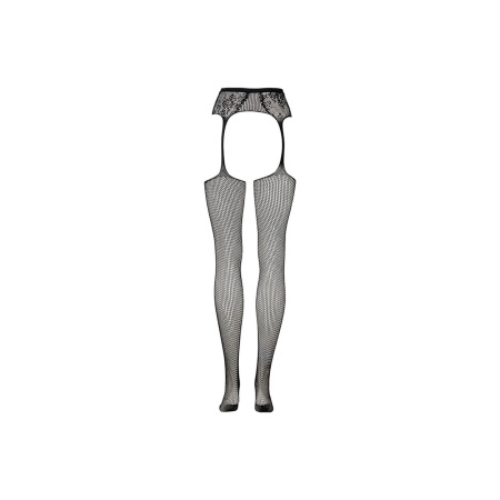 Fishnet and Lace Garterbelt Stockings - Plus Size - 10