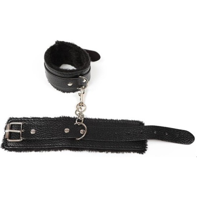 Fetish Fever - Cuffs With Fur - Black - 1