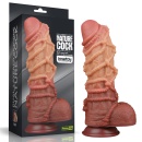 LoveToy Dildo Nature King Size 10,5" (26,7 cm) z dwuwarstwowym silikonem i przyssawką - 1