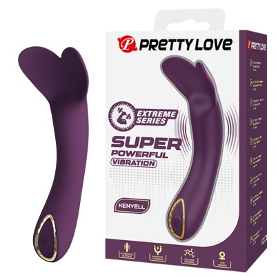 Wibrator Kenyell Purple - silikonowy, końcówka w kształcie serca, 10 programów, 12,7 cm - 1