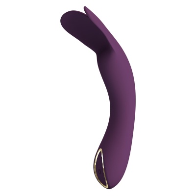 Wibrator Kenyell Purple - silikonowy, końcówka w kształcie serca, 10 programów, 12,7 cm - 1 2