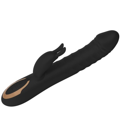 Wibrator dwustymulacyjny Rosalie Deluxe 22,6 cm – czarny - 1