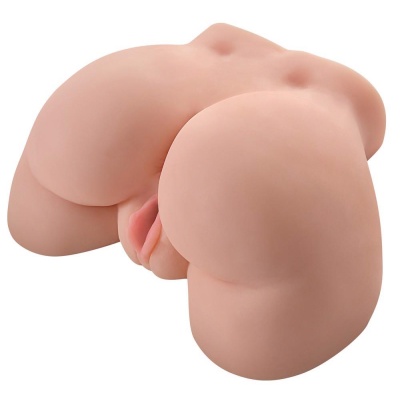 Masturbator wibracyjny PET Vibrating Ass Light z wibrobulletem i podwójnym kanałem (pochwa i odbyt), 20 × 28 × 10 cm - 1 2