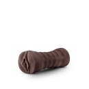 Masturbator Alexis Czekoladowy z wibrującym bulletem i otwartym kanałem, 13,3 cm - 3