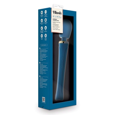 Masażer różdżkowy Dianna Teal - elastyczna głowica, silikon platynowany, IPX7, 31,1 cm - 1