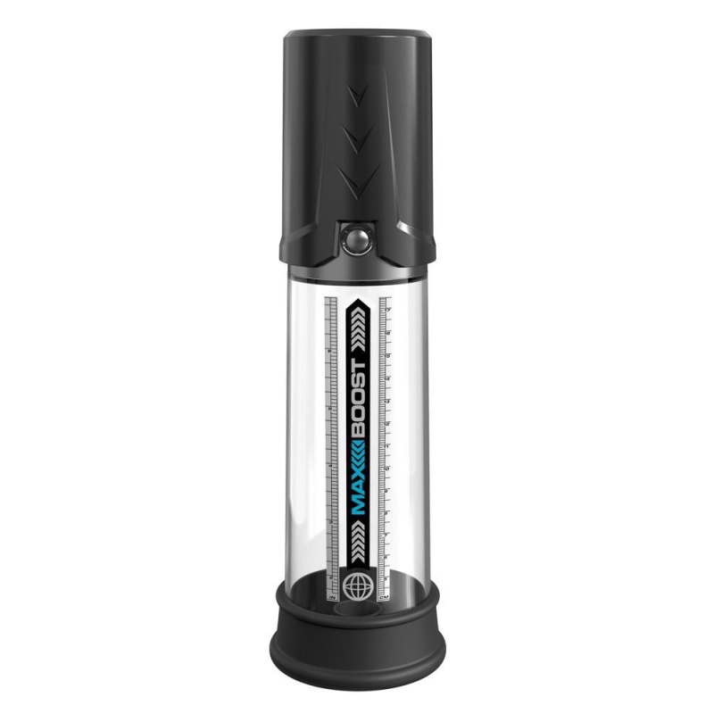 Pompka próżniowa do penisa Max Boost Black – manualny mechanizm tłokowy, głębokość wkładania 19,1 cm - 2