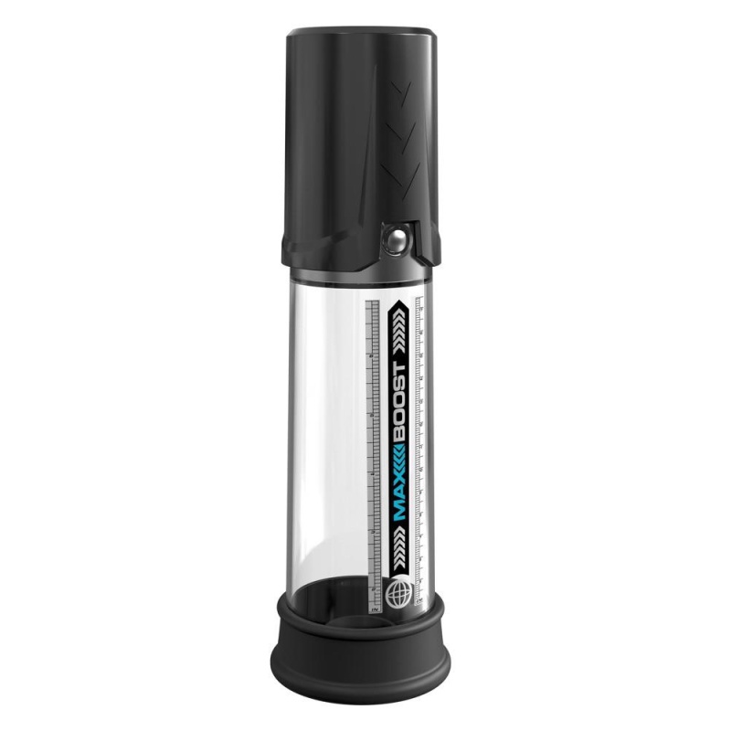 Pompka próżniowa do penisa Max Boost Black – manualny mechanizm tłokowy, głębokość wkładania 19,1 cm - 3