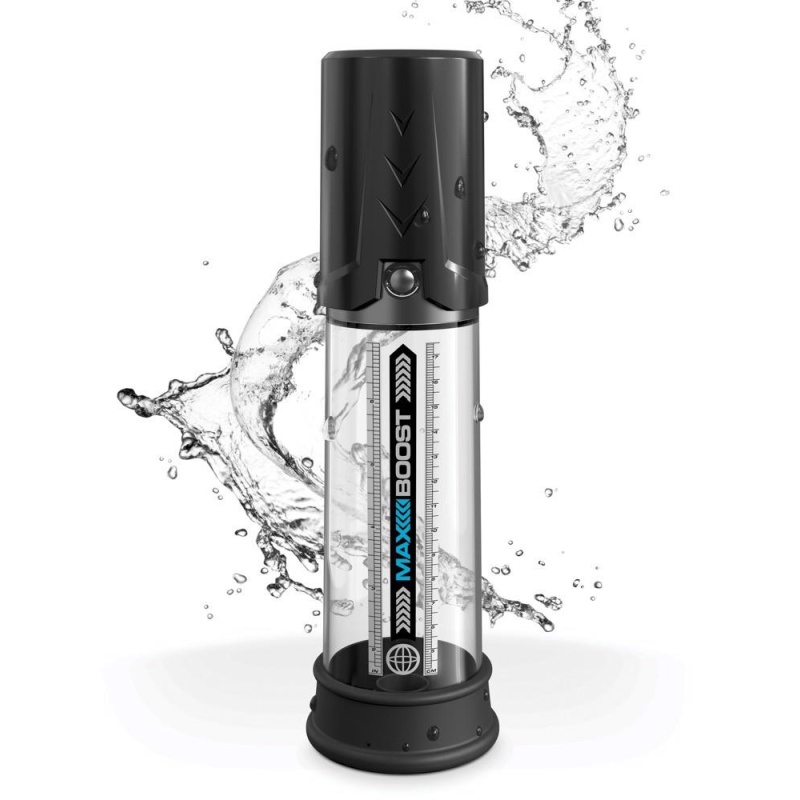 Pompka próżniowa do penisa Max Boost Black – manualny mechanizm tłokowy, głębokość wkładania 19,1 cm - 5