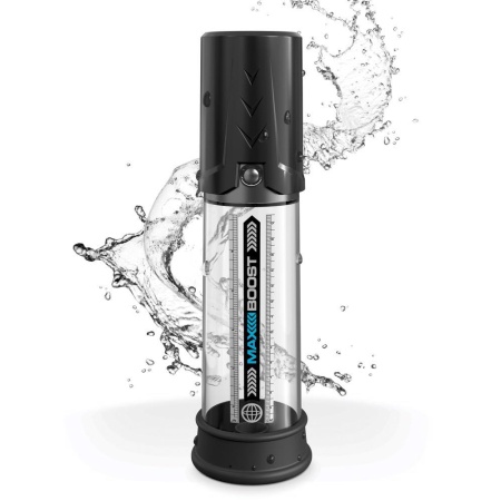 Pompka próżniowa do penisa Max Boost Black – manualny mechanizm tłokowy, głębokość wkładania 19,1 cm - 5