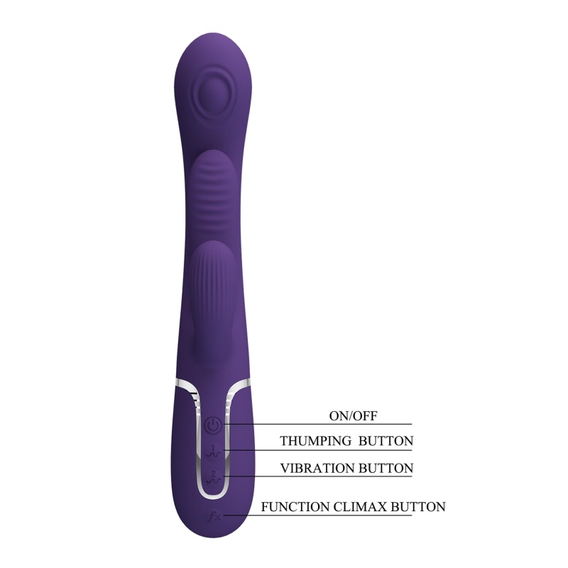 PRETTY LOVE - Shonia Dark Purple, Twinkled Tenderness, 7 thumping functions 7 vibration functions - 8