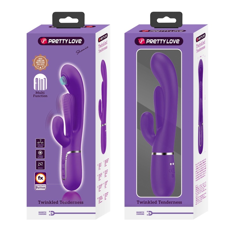 PRETTY LOVE - Shonia Dark Purple, Twinkled Tenderness, 7 thumping functions 7 vibration functions - 10