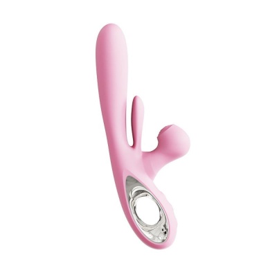Wibrator Bliss Bunny z ruchem góra-dół i podwójną stymulacją – 20,5 cm - 1 2