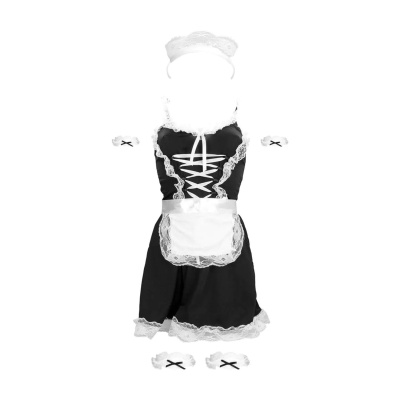 French Maid Costume - S/M - Black - 1