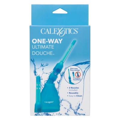 Irygator analny One-Way Ultimate Douche z jednokierunkowym zaworem i końcówkami 8,25 / 9 cm - 1 2