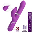 Wibrator Falin Purple BW-500012-3 - podwójny silnik, 7 funkcji wibracji, 4 funkcje rotacji koralików, silikon - 2