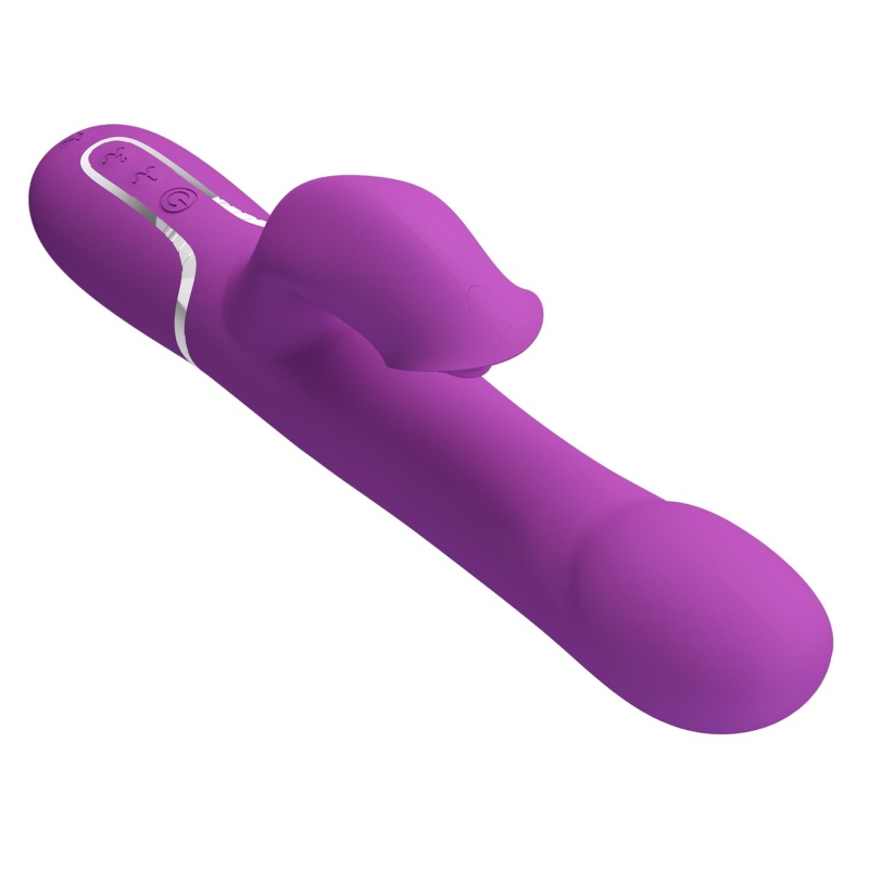 Wibrator Falin Purple BW-500012-3 - podwójny silnik, 7 funkcji wibracji, 4 funkcje rotacji koralików, silikon - 5