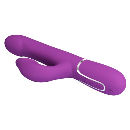 Wibrator Falin Purple BW-500012-3 - podwójny silnik, 7 funkcji wibracji, 4 funkcje rotacji koralików, silikon - 7