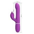 Wibrator Falin Purple BW-500012-3 - podwójny silnik, 7 funkcji wibracji, 4 funkcje rotacji koralików, silikon - 9
