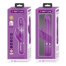Wibrator Falin Purple BW-500012-3 - podwójny silnik, 7 funkcji wibracji, 4 funkcje rotacji koralików, silikon - 12