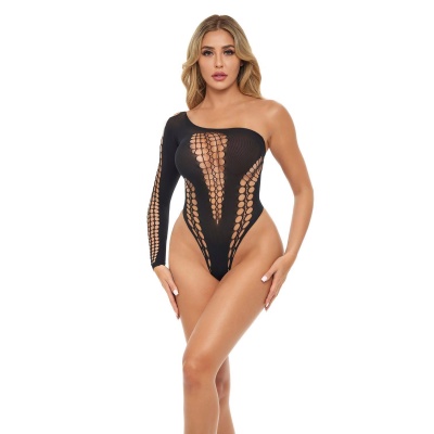 DOLLAR SIGN BODYSUIT BLACK - 1