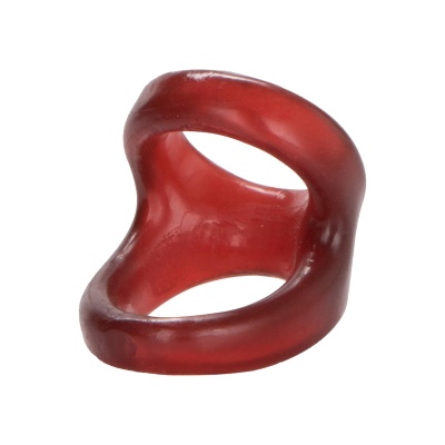 Podwójny pierścień na penisa i jądra Snug Tugger Red 16,5 cm - 1