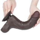 Dildo Sliding Skin Dual Layer 21,6 cm – Czarny - 5