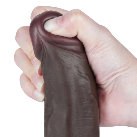 Dildo Sliding Skin Dual Layer 21,6 cm – Czarny - 10
