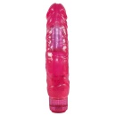 Wibrator Pink Love Large – elastyczny, realistyczne żyłkowanie, 22 cm - 4
