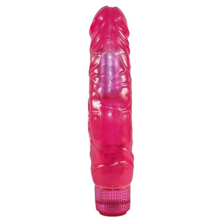 Wibrator Pink Love Large – elastyczny, realistyczne żyłkowanie, 22 cm - 5