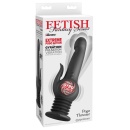 Pogo Thruster Black – wibrator rabbit z silnikiem żyroskopowym, 3 prędkościami ruchu i elastyczną przyssawką, 23,5 cm - 1