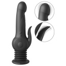Pogo Thruster Black – wibrator rabbit z silnikiem żyroskopowym, 3 prędkościami ruchu i elastyczną przyssawką, 23,5 cm - 2