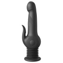 Pogo Thruster Black – wibrator rabbit z silnikiem żyroskopowym, 3 prędkościami ruchu i elastyczną przyssawką, 23,5 cm - 4