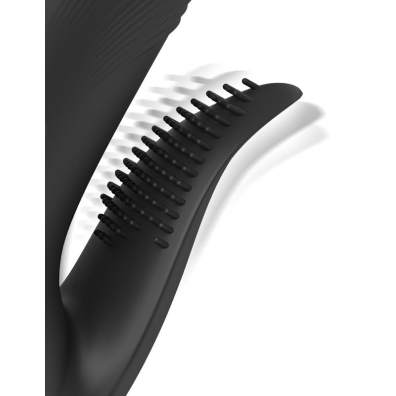 Pogo Thruster Black – wibrator rabbit z silnikiem żyroskopowym, 3 prędkościami ruchu i elastyczną przyssawką, 23,5 cm - 6