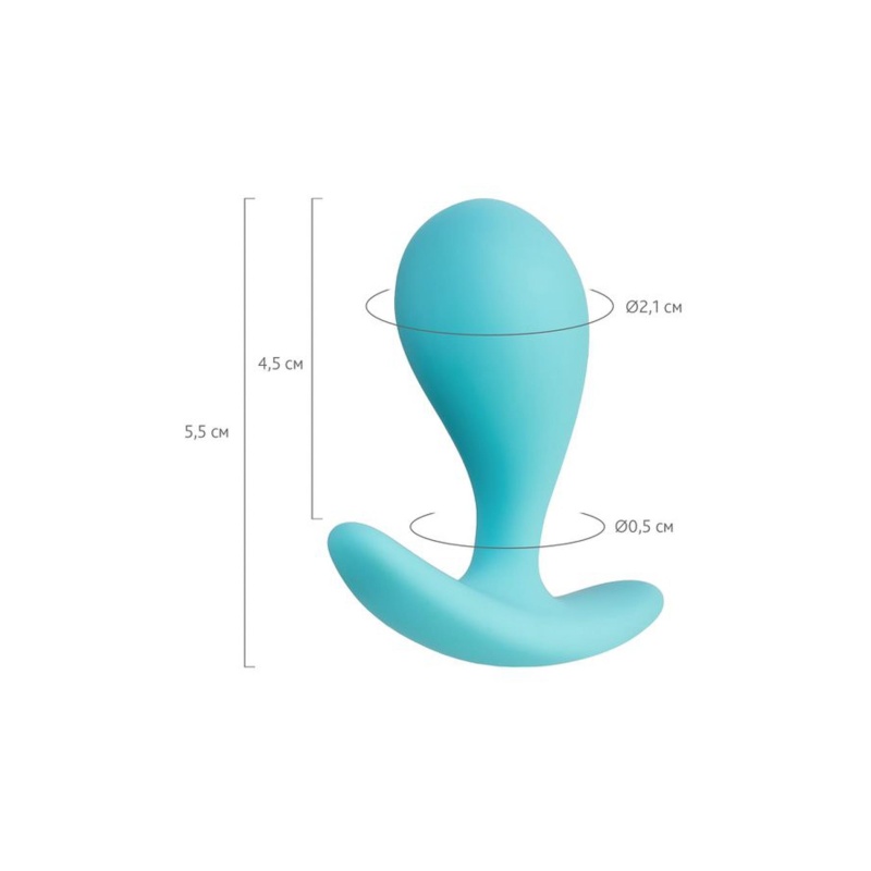 Korek analny ToDo Anal Plug Blob - silikonowy, kroplowy profil z szeroką podstawą, 5,5 cm - 5