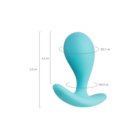 Korek analny ToDo Anal Plug Blob - silikonowy, kroplowy profil z szeroką podstawą, 5,5 cm - 5